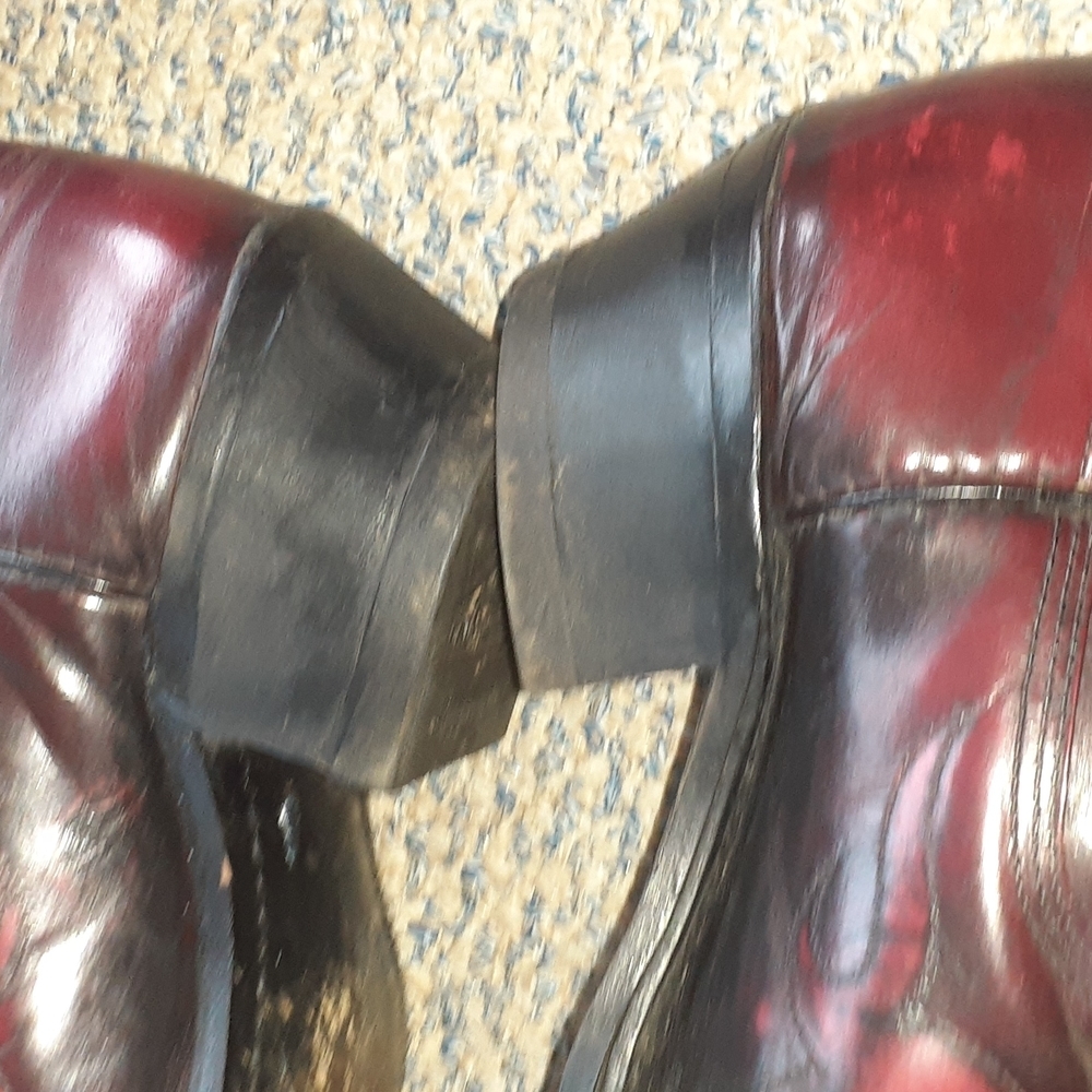 Cat’s Paw Vintage Western Cowboy Boots Red Floral Embroidered Leather SIZE 7 - Picture 16 of 16